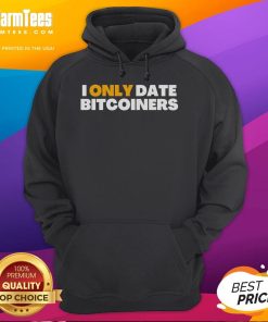 Alt Text: Stylish Nice I Only Date Bitcoiners hoodie in black, perfect for cryptocurrency enthusiasts and trendy fashion.