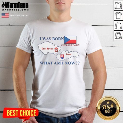Nice I Was Born Czech Republic T-Shirt showcasing Czechoslovakian heritage and Slovakia pride, perfect for cultural enthusiasts.