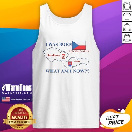 Stylish tank top featuring 'Nice, I Was Born Czech Republic' design, celebrating Czechoslovakian heritage and identity.