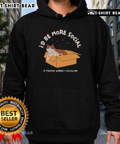 Nice I'd Be More Social hoodie in soft fabric, featuring a stylish design perfect for casual outings and social events.