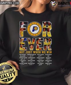 Nice Indiana Packers Forever sweatshirt showcasing signatures, emphasizing team spirit beyond just winning.