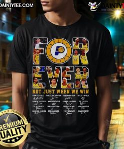 Nice Indiana Packers Forever T-Shirt featuring team signatures, perfect for fans who support the team win or lose.