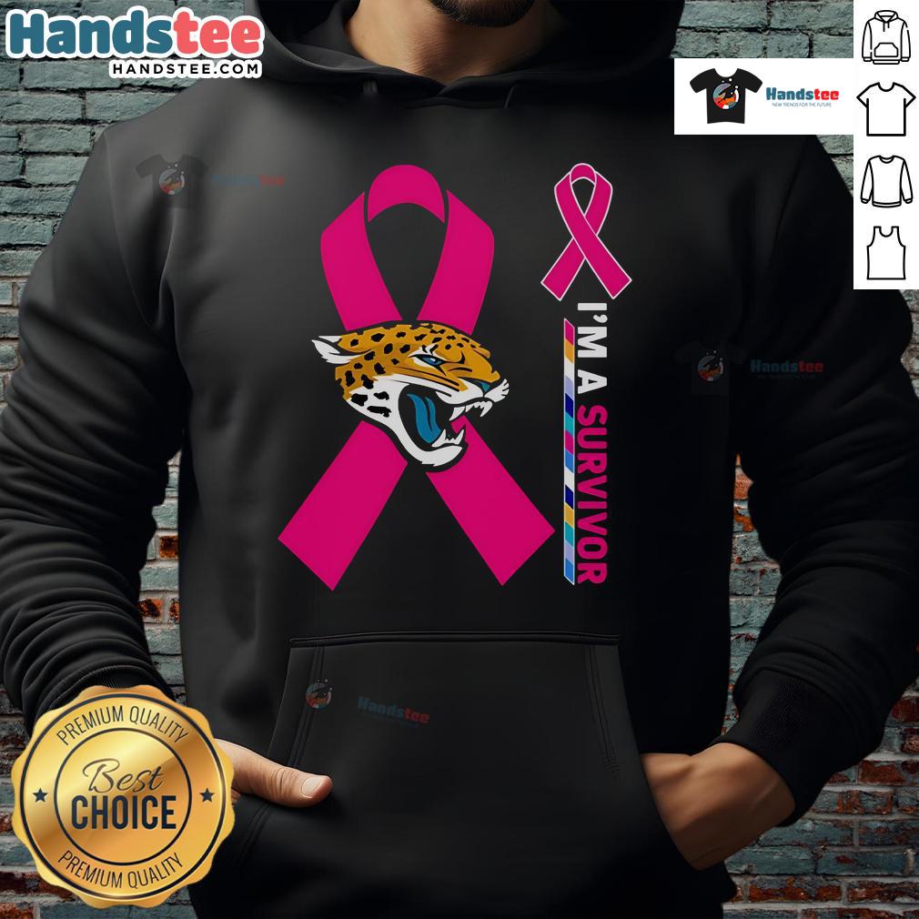 Nice Jacksonville Jaguars X Cancer Awareness I'M A Survivor Hoodie Jacksonville Jaguars Cancer Awareness hoodie featuring 'I'm a Survivor' design, perfect for supporters and fans.