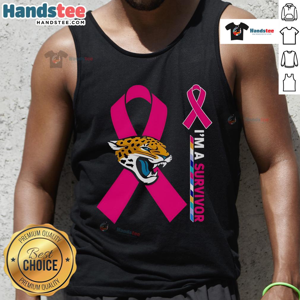 Nice Jacksonville Jaguars X Cancer Awareness I'M A Survivor Tank Top Jacksonville Jaguars cancer awareness tank top featuring 'I'm a Survivor' design, perfect for supporters and survivors.