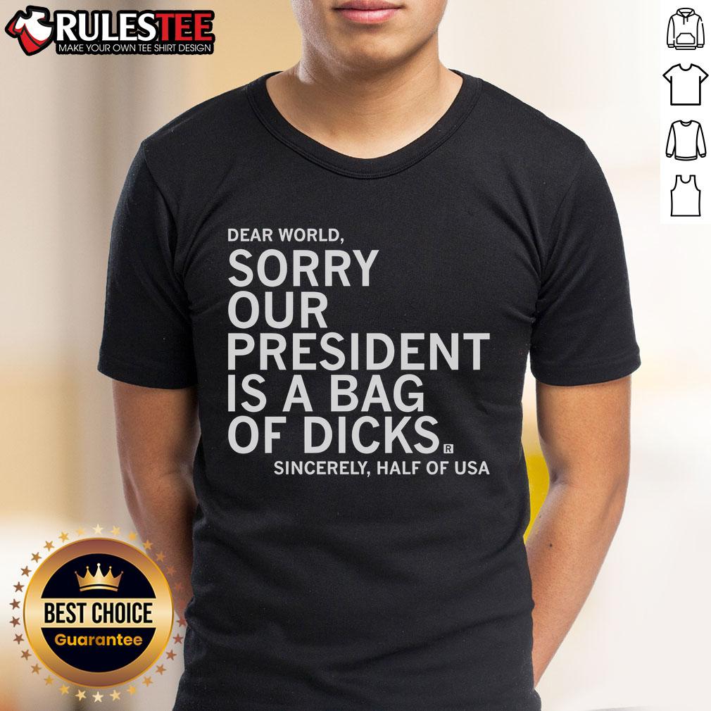 Nice Jamie Bonkiewicz Wearing Our President Is A Bag Of Dicks T Shirt Alt Text: Nice Jamie Bonkiewicz wearing our 'President Is A Bag Of Dicks' T-shirt, showcasing bold political humor and style.