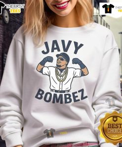 Stylish Nice Javy Baez Bombes sweatshirt featuring a vibrant design, perfect for baseball fans and casual wear enthusiasts.