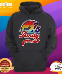 Alt Text: Nice Jaws Amity Island Fishing School hoodie with 'You're Gonna Need A Bigger Boat' design, perfect for movie fans.