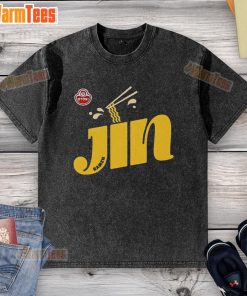 Nice Jin Ramen washed t-shirt featuring a vibrant ramen graphic, perfect for food lovers and casual wear enthusiasts.