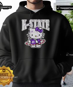 Alt Text: K-State Wildcats Hello Kitty hoodie featuring a vibrant design, perfect for fans and fashion lovers alike.
