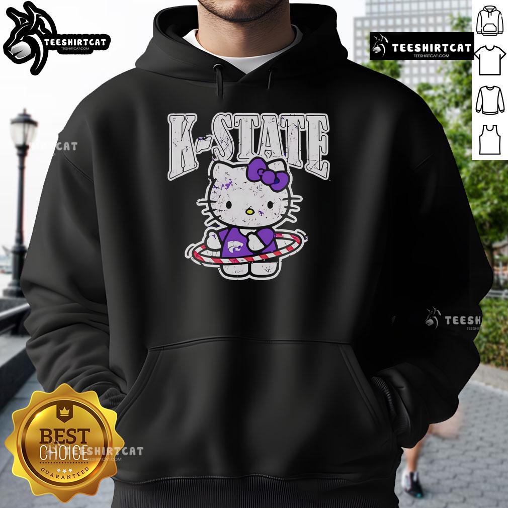 Nice K State Wildcats Hello Kitty Hoodie Alt Text: K-State Wildcats Hello Kitty hoodie featuring a vibrant design, perfect for fans and fashion lovers alike.