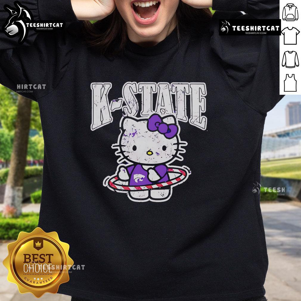 Nice K State Wildcats Hello Kitty Sweatshirt K-State Wildcats Hello Kitty sweatshirt featuring vibrant colors and a cozy design, perfect for fans and casual wear.