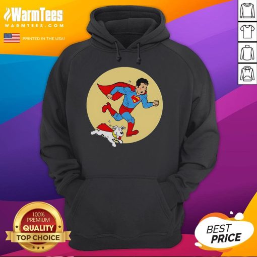 Nice Kal-El and Krypto hoodie featuring The Adventures of Tintin, perfect for fans of super heroes and adventure.