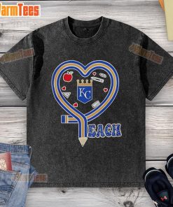 Nice Kansas City Royals Love Teaching Heart Pencil T-Shirt in washed style, perfect for fans and educators alike.