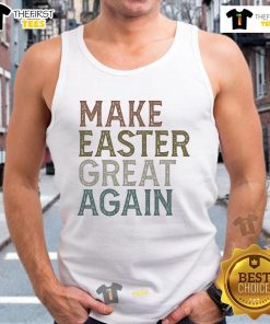 Stylish Nice Make Easter Great Again tank top featuring vibrant colors and festive design for spring celebrations.