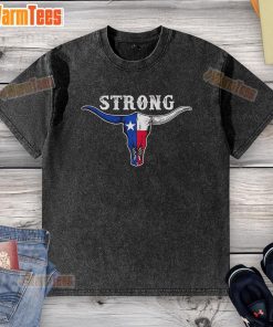 Alt Text: Nice Men's Texas Strong Short Washed T-Shirt in casual style, perfect for everyday wear and Texas pride.