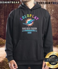 2025 Nice Miami Dolphins x Coldplay special edition hoodie featuring vibrant colors and unique design elements.