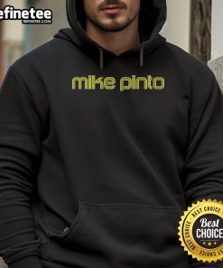 Stylish Nice Mike Pinto logo hoodie in black, featuring a bold graphic design, perfect for casual wear.