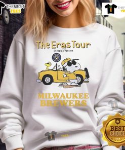Stylish Nice Milwaukee Brewers The Eras Tour Snoopy sweatshirt featuring vibrant graphics and a cozy design.