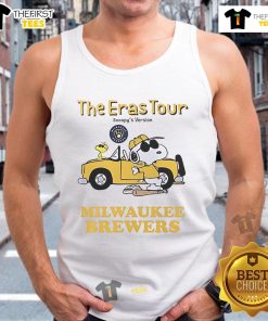 Stylish Nice Milwaukee Brewers The Eras Tour Snoopy tank top featuring vibrant graphics and a comfortable fit.