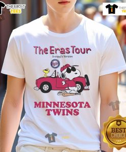 Nice Minnesota Twins The Eras Tour Snoopy T-Shirt featuring vibrant graphics and a playful design for baseball fans.