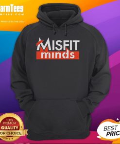 Stylish Nice Misfit Minds Hoodie in black, featuring a unique design and comfortable fit for casual wear.