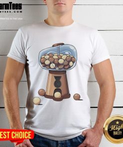 Nice Monke Gum Ball Machine T-Shirt featuring a colorful graphic of a gumball machine and playful monkey design.