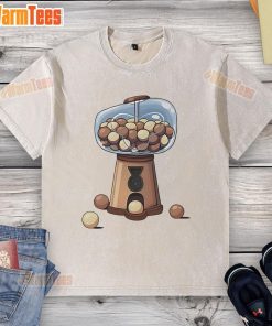 Nice Monke Gumball Machine washed t-shirt featuring vibrant colors and playful design, perfect for casual wear.