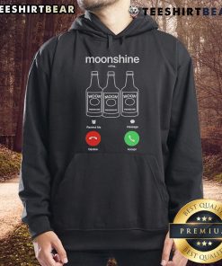 Nice Moonshine Phone Call Hoodie featuring 'Decline or Accept' graphic, perfect for casual wear and unique style.
