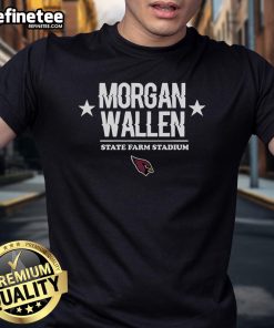 Alt Text: Morgan Wallen X Arizona Cardinals 2025 I'M The Problem Tour T-Shirt at State Farm Stadium, featuring vibrant design.