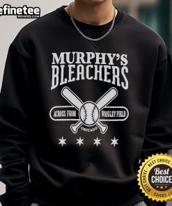 Nice Murphy's Bleachers sweatshirt featuring Wrigley Field, Chicago, perfect for baseball fans and stylish comfort.