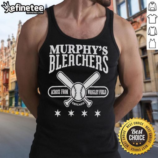 Nice Murphy's Bleachers tank top featuring Wrigley Field in Chicago, perfect for baseball fans and summer outings.