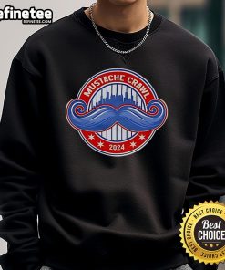 2024 Nice Mustache Crawl sweatshirt featuring a stylish mustache graphic, perfect for fun events and casual wear.