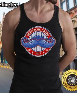 2024 Nice Mustache Crawl tank top featuring a fun mustache graphic, perfect for summer events and casual outings.