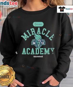 Nice New York Liberty Miracle Academy NBA Collection sweatshirt featuring team colors and logo, perfect for fans.