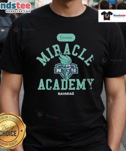 Nice New York Liberty Miracle Academy NBA collection t-shirt featuring vibrant team colors and logo for fans.