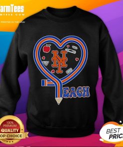 Alt Text: Nice New York Mets Teach Love Teaching Sweatshirt featuring vibrant team colors and a stylish design for educators.