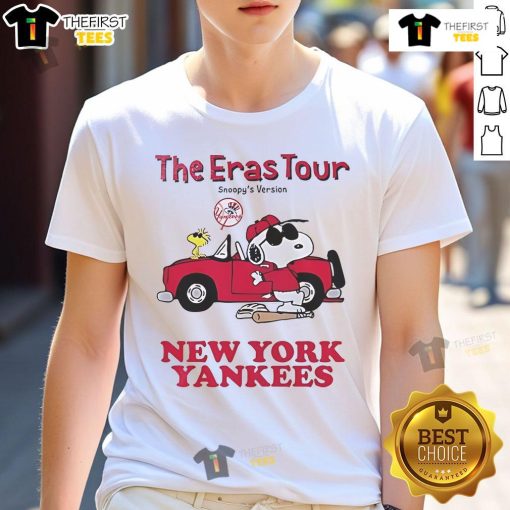 Alt Text: Nice New York Yankees The Eras Tour Snoopy T-Shirt featuring vintage baseball graphics and a playful Snoopy design.