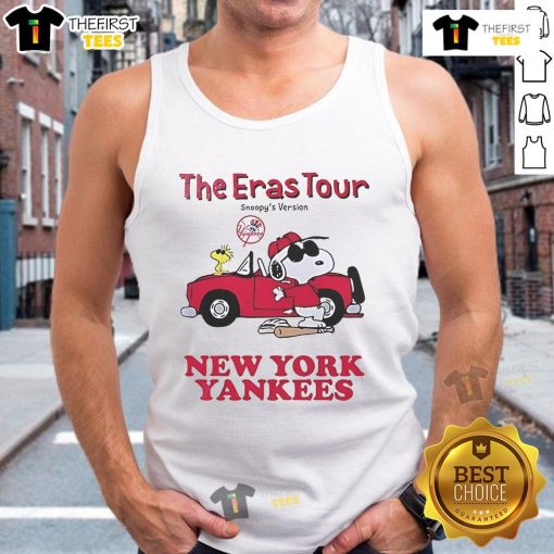 Stylish Nice New York Yankees The Eras Tour Snoopy tank top featuring vibrant graphics and a comfortable fit.
