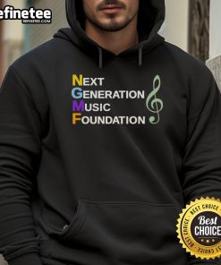 Alt Text: Next Generation Music Foundation NGMF hoodie featuring a stylish design and vibrant colors, perfect for music lovers.