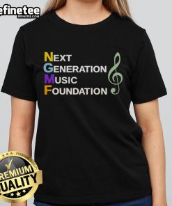 Next Generation Music Foundation NGMF ladies tee in stylish design, perfect for music lovers and casual wear.