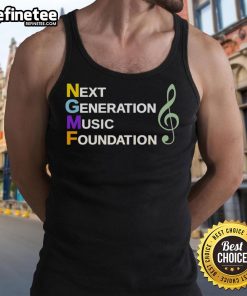 Stylish Nice Next Generation Music Foundation NGMF tank top featuring vibrant colors and a modern design, perfect for music lovers.