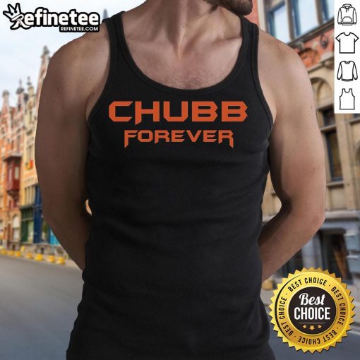 Alt Text: Nice Nick Chubb Forever Cleveland Browns tank top featuring team colors and logo, perfect for fans.