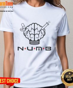Nice Numb Brain Lap Dance Ladies Tee featuring a fun graphic design, perfect for casual wear and dance enthusiasts.