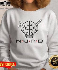 Cozy Nice Numb Brain Lap Dance sweatshirt featuring a playful graphic design, perfect for casual wear and unique style.