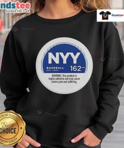 Nice NYY Baseball 162 GMS Sweatshirt featuring classic Yankees logo, perfect for fans and cozy game day attire.
