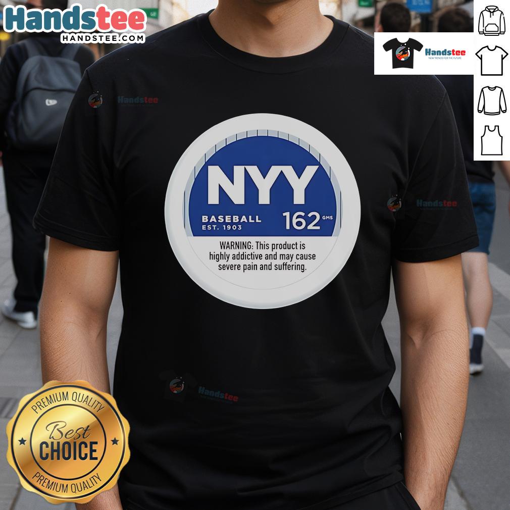 Nice Nyy Baseball 162 Gms T Shirt Nice Nyy Baseball 162 Gms T-Shirt featuring a stylish design, perfect for baseball fans and casual wear.