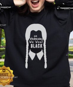 Nice on Wednesdays We Wear Black sweatshirt featuring a stylish black design, perfect for casual autumn outfits.