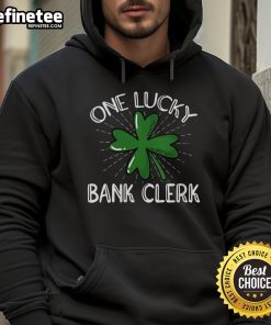 Nice One Lucky Bank Clerk Hoodie in vibrant colors, perfect for casual wear and showcasing a fun banking theme.
