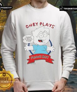 Nice Oney Plays Funni Boy sweatshirt featuring a vibrant design, perfect for fans of gaming and playful fashion.