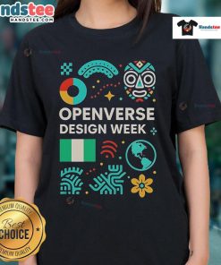 Stylish ladies tee from Nice Openverse Design Week featuring vibrant graphics and a modern fit.
